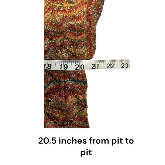 Hand-Knit Kensie Multicolor Zigzag Sweater - Picture 6 of 7